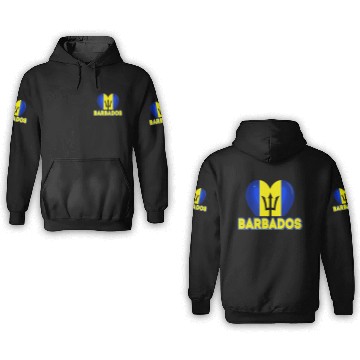 Discover Barbados Barbadian Flag 3D Hoodies