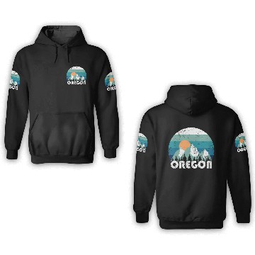 Discover Oregon State Retro Vintage 3D Hoodies