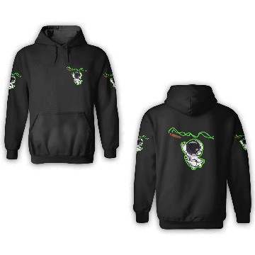 Discover Spaced Out Light Green Aura 3D Hoodies