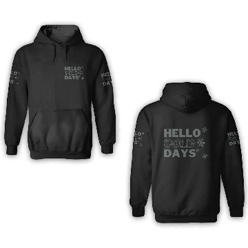 Discover Hello cold days-grey 3D Hoodies