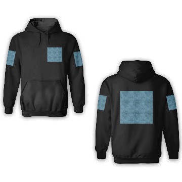 Discover Blue Ornamental Batik Pattern 3D Hoodies