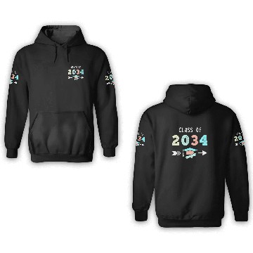 Discover School graduation senior class 2034 3D Hoodies