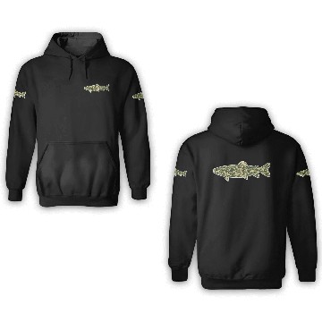 Discover Camo Trout 3D Hoodies