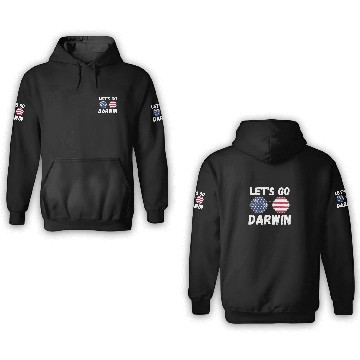 Discover Let's Go Darwin American Flag Sunglasses Funny 3D Hoodies