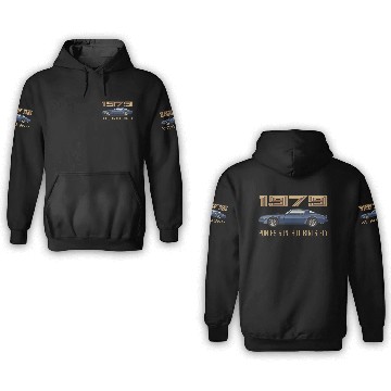 Discover Birds Fly Nocturne Blue w Gold Graphics 3D Hoodies