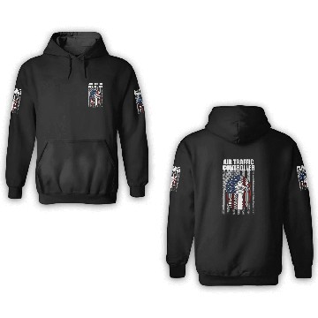 Discover Air Traffic Controller Tower Flags ATC Flight 3D Hoodies