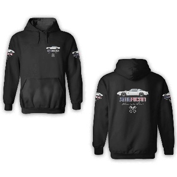 Discover American Muscle Cameo White w Argent Graphics 3D Hoodies