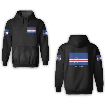 Discover Flags and countries Cabo Verde 3D Hoodies