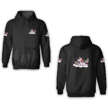 Discover Unicorn Drinking Boba Milk Tea 3D Hoodies