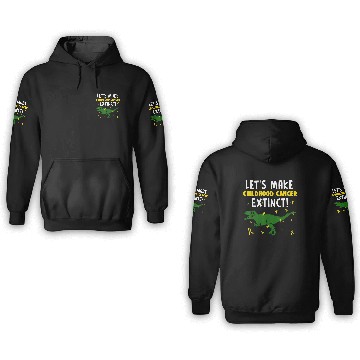 Discover Childhood Cancer Awareness Dinosaur Apparel 3D Hoodies