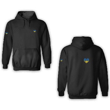 Discover I Stand With Ukraine Ukrainian Heart Flag 3D Hoodies