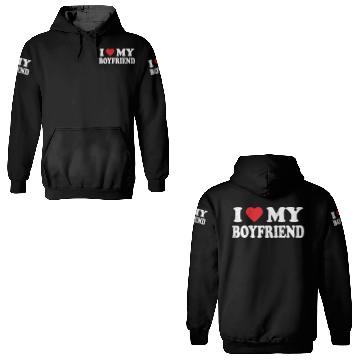 Discover I Love My Boyfriend Grunge Heart 3D Hoodies