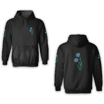 Discover Blue Cornflowers - Floral Artwork With Spring 3D Hoodies