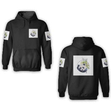 Discover Cute sweet panda with bamboo 3D Hoodies