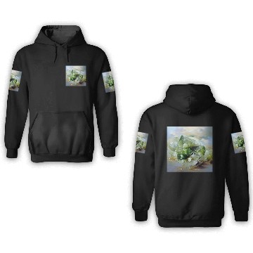 Discover Green quartz crystal gemstone 3D Hoodies