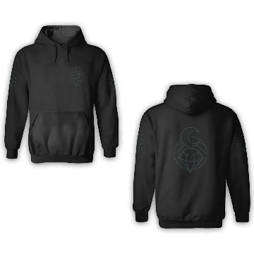 Discover gemstone and a crescent moon 3D Hoodies