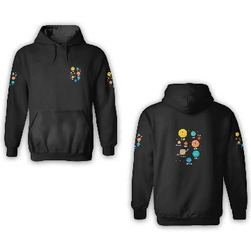 Discover Solar System Planets Astronomy 3D Hoodies