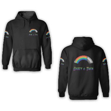 Discover Heartstopper Rainbow Darcy and Tara LBGTQIA+ 3D Hoodies