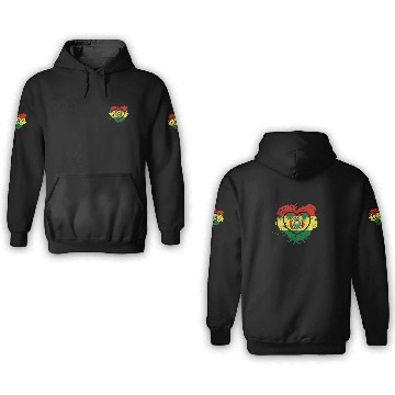 Discover I Love Bolivia, I Love Football 3D Hoodies