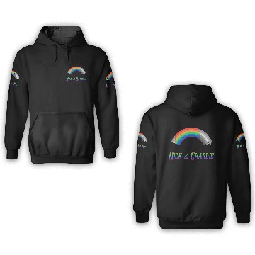 Discover Heartstopper Rainbow LBGTQIA+ Nick and Charlie 3D Hoodies