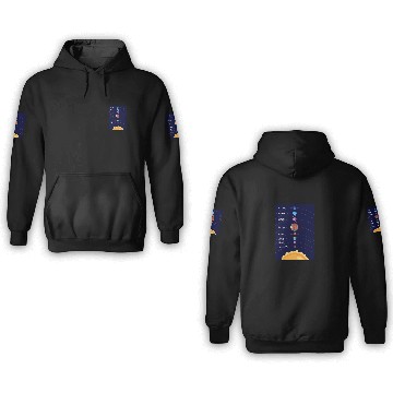 Discover Solar System 3D Hoodies