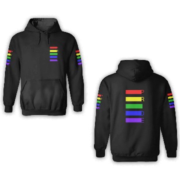 Discover PRIDE Rainbow Flag Colors 3D Hoodies