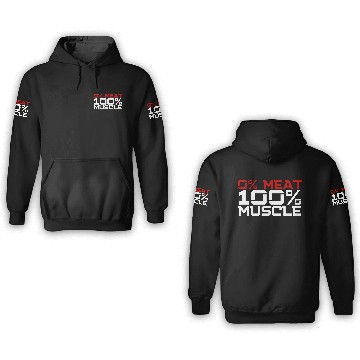 Discover 0% MEAT 100% MUSCLE | Vegan Bodybuilder 3D Hoodies