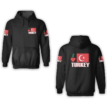 Discover I LOVE TURKEY 3D Hoodies