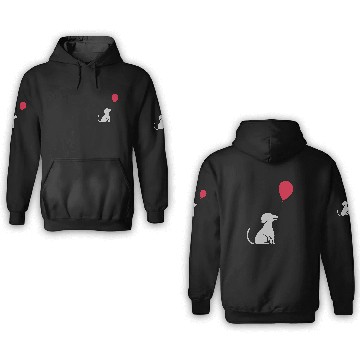 Discover Balloon dog cool sitting 3D Hoodies
