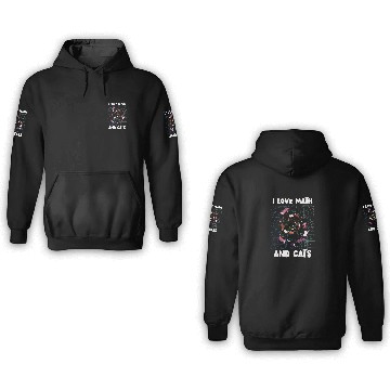 Discover Math Kitty Cat I Love Math And Cats Mathematics 3D Hoodies