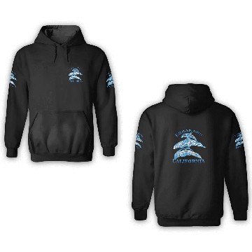 Discover Coranado California Vacation Tribal Dolphins 3D Hoodies