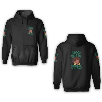 Discover Black unique in the world Queen Black queen unique 3D Hoodies