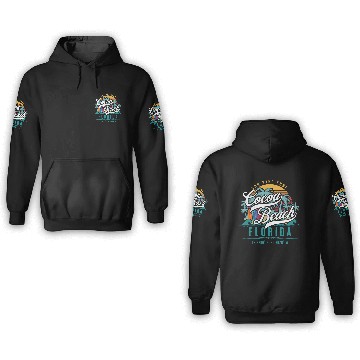 Discover Cocoa Beach Florida Retro Sun Sand Surf Surfing Baseball Jerseys 3D Hoodies