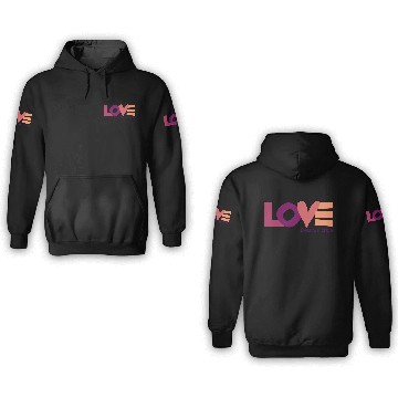 Discover LOVE LOGO Multi Color Logo 3D Hoodies
