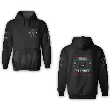 Discover Merry Discmas Disc Golf Ugly Dad Uncle Christmas 3D Hoodies