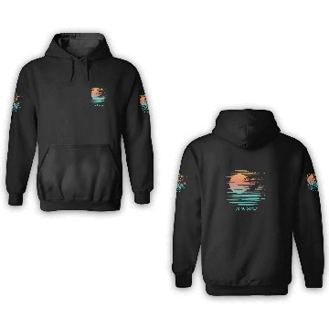 Discover Artistic Saint Barts Palm Tree Vacation Souvenir 3D Hoodies