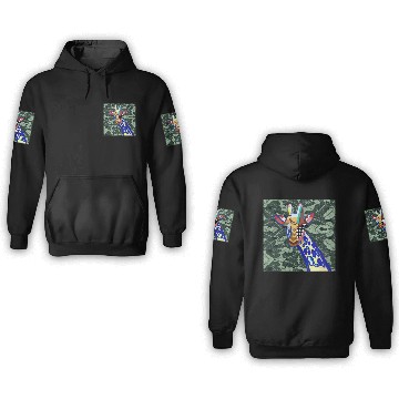 Discover The blue giraffe 3D Hoodies