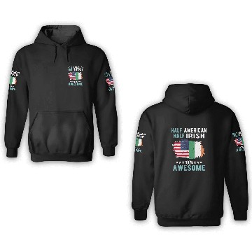 Discover Half American Half Irish 3D Hoodies