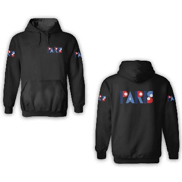 Discover Paris - Typography 3D Hoodies