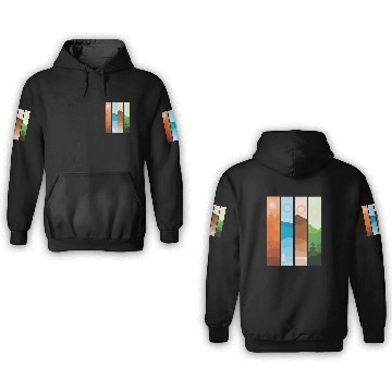 Discover Artistic Nature Wilderness Mountain Landscape 3D Hoodies