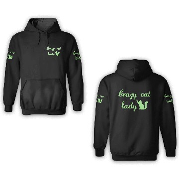 Discover Crazy Cats LOVER Lady 3D Hoodies