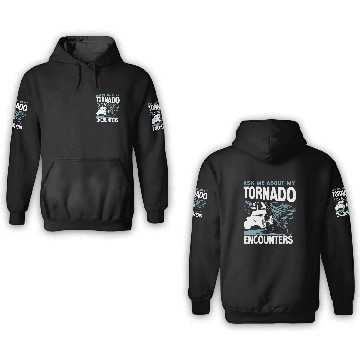 Discover Storm Chaser Hurricane Meteorology 3D Hoodies