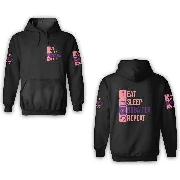 Discover Eat Sleep Boba Tea 3D Hoodies