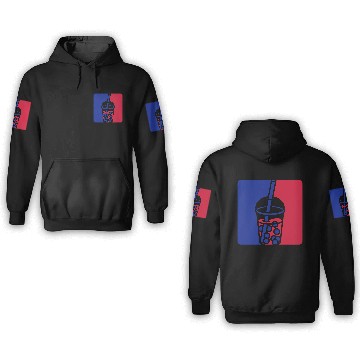 Discover Blue red bubble tea 3D Hoodies
