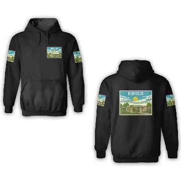 Discover Redfield Historic James Street Bridge 3D Hoodies