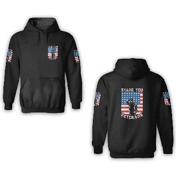 Discover Veterans Day Patriotic Soldiers American Flag US 3D Hoodies