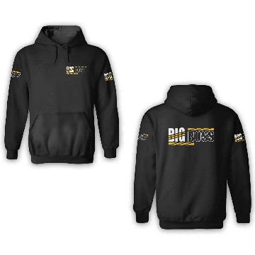 Discover Big Boss typography 3D Hoodies