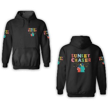 Discover Sunset chaser romantic view 3D Hoodies