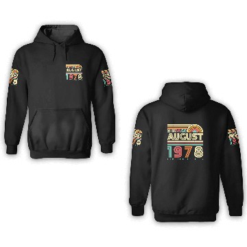 Discover August 1978 Vintage 3D Hoodies