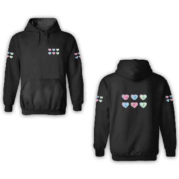 Discover Valentine's Day Hearts Candy 3D Hoodies